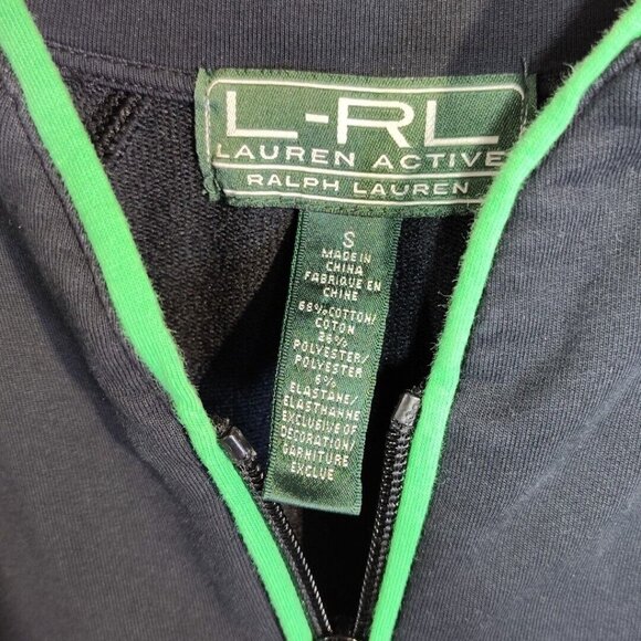 LRL Lauren Ralph Lauren Active Women's Black Full Zip Jacket Size Small - Picture 4 of 11